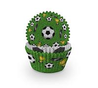 Anniversary House Cupcake Cases - 75 Football Cupcake Cases for Baking - Football Baking Cups in Heavy Duty Greaseproof Paper for Birthday, Soccor, Sports, Football, J143