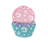 Anniversary House Cupcake Cases, 75 Pieces, Greaseproof Paper Baking Cups, Mermaid, J135