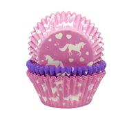 Anniversary House Cupcake Cases, 75 Pieces, Greaseproof Paper Baking Cups, Unicorn J137