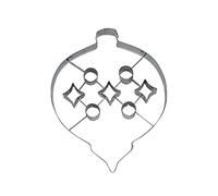 Anniversary House Deluxe Bauble Punch-Out Detail, 19cm, Stainless Steel Christmas Cookie Cutters for Baking, K5878, Steel