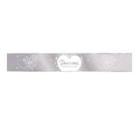 Anniversary House Diamond 60th Anniversary Foil Banner | Silver & White Print Happy 60th Anniversary | 9ft x 272cm x 10cm Rectangular Banner | Indoor/Outdoor Use | Lightweight | J057