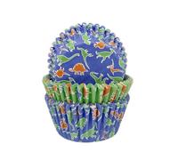 Anniversary House Dinosaur Muffin & Cupcake Cases (Pack of 75) in Light Blue Anniversary House Light Blue