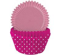 Anniversary House Dotted Muffin And Cupcake Cases (Pack Of 75) Pink/white (One Size)