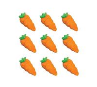 Anniversary House Edible Sugar craft Carrot Cake Toppers - Handcrafted Decorations for Cupcakes and Bakes, 2.5cm, Pack of 9
