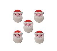 Anniversary House Father Christmas Edible Cake Decorations, Christmas Cake Toppers, Festive Icing Decorations, Pack of 5, Handmade Fondant Decorations, SFX249