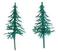 Anniversary House Fir Tree Plastic Cake Topper (Pack Of 2) Green (One Size)