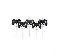 Anniversary House Gaming Controller Birthday Candles for Cakes, Black, Pack of 5, Celebration Cake Topper Decoration, 5.5 Centimeters, AHC243
