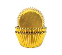 Anniversary House Gold Foil Cupcake Cases for Baking, Baking Cups in Heavy Duty Greaseproof Paper, Metallic Gold Colour, Pack of 45, 3.2 x 5cm, J172