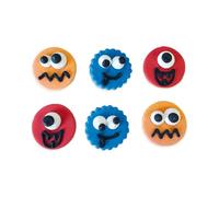 Anniversary House Hand-made Silly monster face Edible Sugarcraft Cake Toppers, Cupcake Toppers, Great for child friendly Halloween SF644