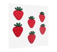 Anniversary House Hand-made strawberry flavoured and shaped Sugarcraft Cake Toppers, cupcake edible cake decorations, SFF103