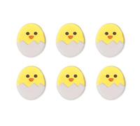 Anniversary House Hatched Chicks Edible Cake Decorations, Handcrafted Easter Cake Toppers, Edible Fondant Icing Sugar Cupcake Toppers, 4cm, Pack of 6, SF635
