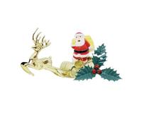 Anniversary House Holly & Berries Plastic Cake Topper (Pack Of 2) Gold/green/red (One Size)