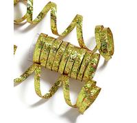 Anniversary House Holographic Foil Streamers, Gold, 1.9m per coil, Foil Streamer for Parties, Birthday Decorations, Party Table Decorations, Double Sided, Pack of 1 (10 coils per pack) M258