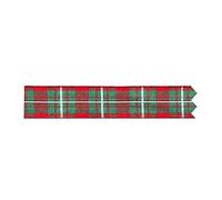 Anniversary House MacGregor Tartan Plaid 1M Cake Ribbon, Red and Green, Christmas Cake Decorations Traditional, BX362