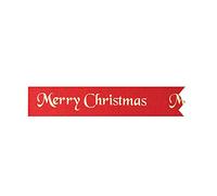 Anniversary House Merry Christmas 1M Cake Ribbon, Red and Gold Christmas Cake Decorations Traditional, BX096