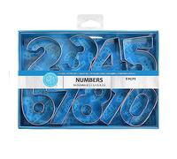 Anniversary House Numbers Deluxe Tin-Plated Cookie Cutter Set, Silver, 1955