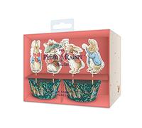 Anniversary House Official Peter Rabbit™ 36 pcs Christmas Cupcake Baking Kit, 12 Cake Toppers and 16 Cupcake Cases, Cup Cakes Decoration Set, Beatrix Potter Decorations Gift, J191