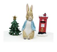 Anniversary House Official Peter Rabbit™ Beatrix Potter Christmas Luxury Cake Decoration Set, Keepsake Topper, Luxury Boxed Gift-able, Festive Decorations for Cakes, Toppers, BX331