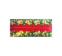Anniversary House Pack of 1 Traditional Christmas Cake Frill, Green/Gold Holly Print Foil with Red Centre, Decorative Ribbon Trim for Cakes, Nostalgic Cake Decoration, Cake Decorations for Xmas