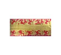 Anniversary House Pack of 1 Traditional Christmas Cake Frill, Red/Gold Holly Print Foil with Gold Foil Centre, Decorative Ribbon Trim for Cakes, Nostalgic Cake Decoration, Cake Decorations for Xmas