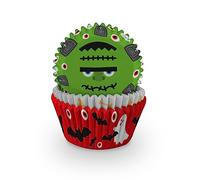 Anniversary House Pack of 60 Halloween Cupcake Cases, Baking Cups in Heavy Duty Greaseproof Paper, for Cup Cakes/Muffins, Ghost, Bats, Party Decoration, J214