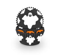 Anniversary House Pack of 60 Halloween Fright Night Cupcake Cases for Baking, Baking Cups in Heavy Duty Greaseproof Paper, Muffin Case for Festive Xmas Baking, Ghost and Pumpkin Design, J236