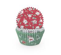 Anniversary House Pack of 75 Christmas Gonk Gnome Cupcake Cases for Baking, Baking Cups in Heavy Duty Greaseproof Paper, Xmas Muffins/Cup Cakes, Festive, J185