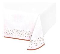 Anniversary House Pink Ombre Doves and Hearts Paper Tablecover, Party Tablecloth, for Birthday Christening, for boys, girls, pink, Deluxe Thick Paper, J109, Christening Party Decorations, 137 x 243cm