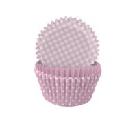 Anniversary House Polka Dot Gingham Muffin And Cupcake Cases (Pack Of 75) Pastel Pink (One Size)