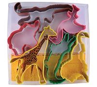 Anniversary House Safari Poly-Resin Coated Cookie Cutter Set, K1824, POLYRESIN Steel, Multi-Colour