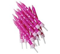 Anniversary House Stars Candles (Pack Of 12) Pink/white (One Size)