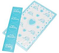 Anniversary House Sweet Baby Elephant Blue Cake Topper Kit with Stickers