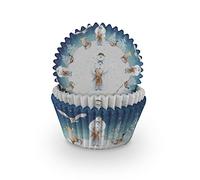 Anniversary House The Snowman Cupcake Cases - Multi-Colour Baking Cups with 2 Woodland Prints - Heavy Duty Greaseproof Paper - Christmas Cupcake Liners in Reusable Storage Tub - Pack of 75