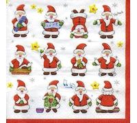 Anniversary House Tiflair Luxury Christmas Napkins - 3-Ply Paper Lunch Napkins with Nostalgic Christmas Tree Design - Thick, Strong, Festive Disposable Serviettes for Festive Table Décor - 20 Pack