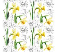 Anniversary House Tiflair Luxury Spring Napkins, Spring Daffodil Design, Thick and Strong Lunch Napkins 3 ply, Spring Decorations Multi-Coloured PJ384020
