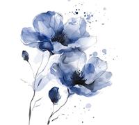 Anniversary House Tiflair Navy Delicate Florals Design Luxury Napkins 3ply Pack of 20, PJ367218