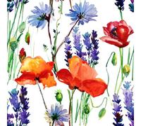 Anniversary House Tiflair Wild Summer Flowers Lunch Napkins 3 ply Pack of 20, Summer Flowers Poppy 33 x 33 cm Decoupage