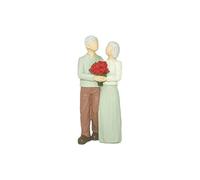 Anniversary Loving Elderly Couple Figurines For Wedding Marriage Valentines Home Decors Memorials Ornament, Sculpted Figures Gifts to Parents Grandparents (A)