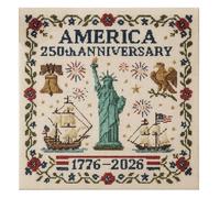 Anniversary of America Cross Stitch Kit DIY Thread Needlework (Statue Liberty)