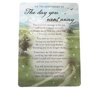 Anniversary of Death Memorial Remembrance Verse Plastic Coated Grave Graveside Card (Day You Went Away)