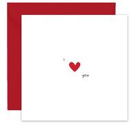 Anniversary or Valentines Day Card and Keepsake Gift for Him or Her - Romantic Valentine’s Card for Husband, Wife, Boyfriend, Girlfriend - includes Luxury Crimson Envelope - size 14cm