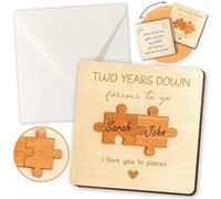 anniversary Plaque gifts for him，2nd Wedding Anniversary, Anniversary Cotton Gifts, Anniversary Card - Wooden Plaque for Couples, DIY Personalized Keepsake for Husband Wife