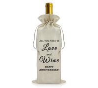 Anniversary Present for Him Her Wine Bags 1st Anniversary Present 2nd Wedding Wine Bottle Bags Wedding Gifts for Couples His and Her Keepsake Couple Keepsake for Boyfriend Girlfriend