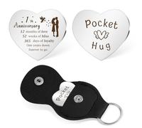 Anniversary Presents for Him/Her,1 Anniversary Presents for Couple Pocket Hug,Present for Girlfriend,Girlfriend Birthday Gifts,Boyfriend Gift,Boyfriend Valentines Gift,I Love You Gifts for Him