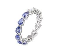 Anniversary Ring, Rings for Me with Teardrop Shape Moissanite 14K White Gold Size K 1/2