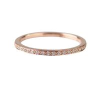 Anniversary Rings for Women, Ring for Girlfriend Narrow with Moissanite 9K Rose Gold Size S 1/2