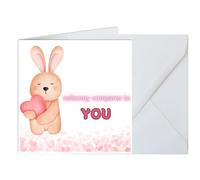 Anniversary Valentines Day Love Card Birthday Her Him Girlfriend Boyfriend Wife Husband Partner Couple Romantic Cute Sweetheart Note Unique Heartfelt Gift Message14x14 cm