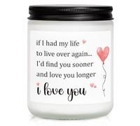 Anniversary Valentines Gifts for Her Him, Birthday Gift for Wife Girlfriend, I Love You Candle for Her, Christmas Valentine's Day Gifts for Her Him, Cute Handmade Lavender Soy Wax Candle, 7oz