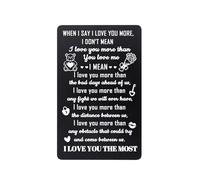 Anniversary Wedding Cards I Love You Wallet Card Gift for Couple Husband Wallet Insert Card Gifts for Boyfriend Soulmate Gifts Romantic Gifts for Men Card Anniversary Valentines Presents