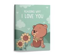Anniversary Wife Gift Husband Boyfriend Girlfriend Birthday Fill-in Activity Journal Love Memory Book Prompts Special Occasions, Cute Personalized Gift (Fill in the Blanks - Reasons Why I Love You)